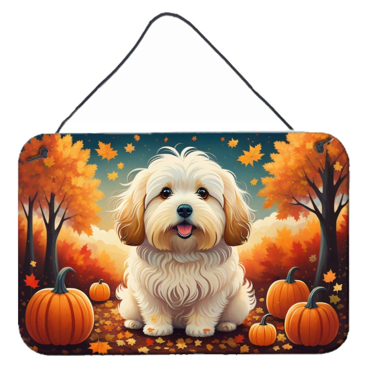 Edge Collections - 8" x 12" - Multicolor - Coton De Tulear Wall or Door Hanging Aluminum Metal Sign - 1 Piece
